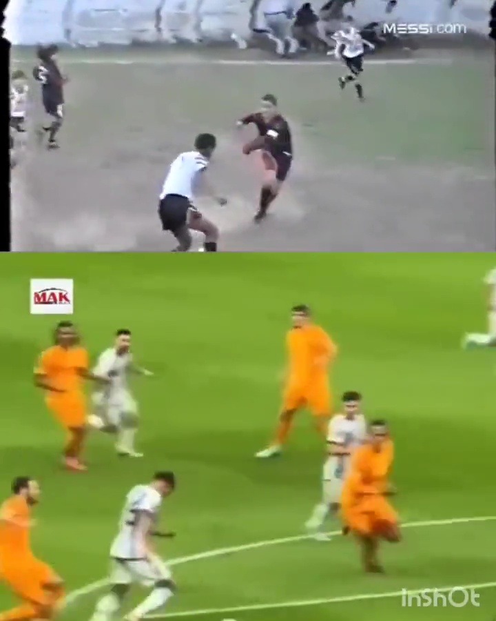 , Watch a young Lionel Messi produce carbon copy of no-look World Cup assist against Holland in incredible rare footage