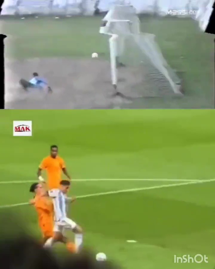 , Watch a young Lionel Messi produce carbon copy of no-look World Cup assist against Holland in incredible rare footage