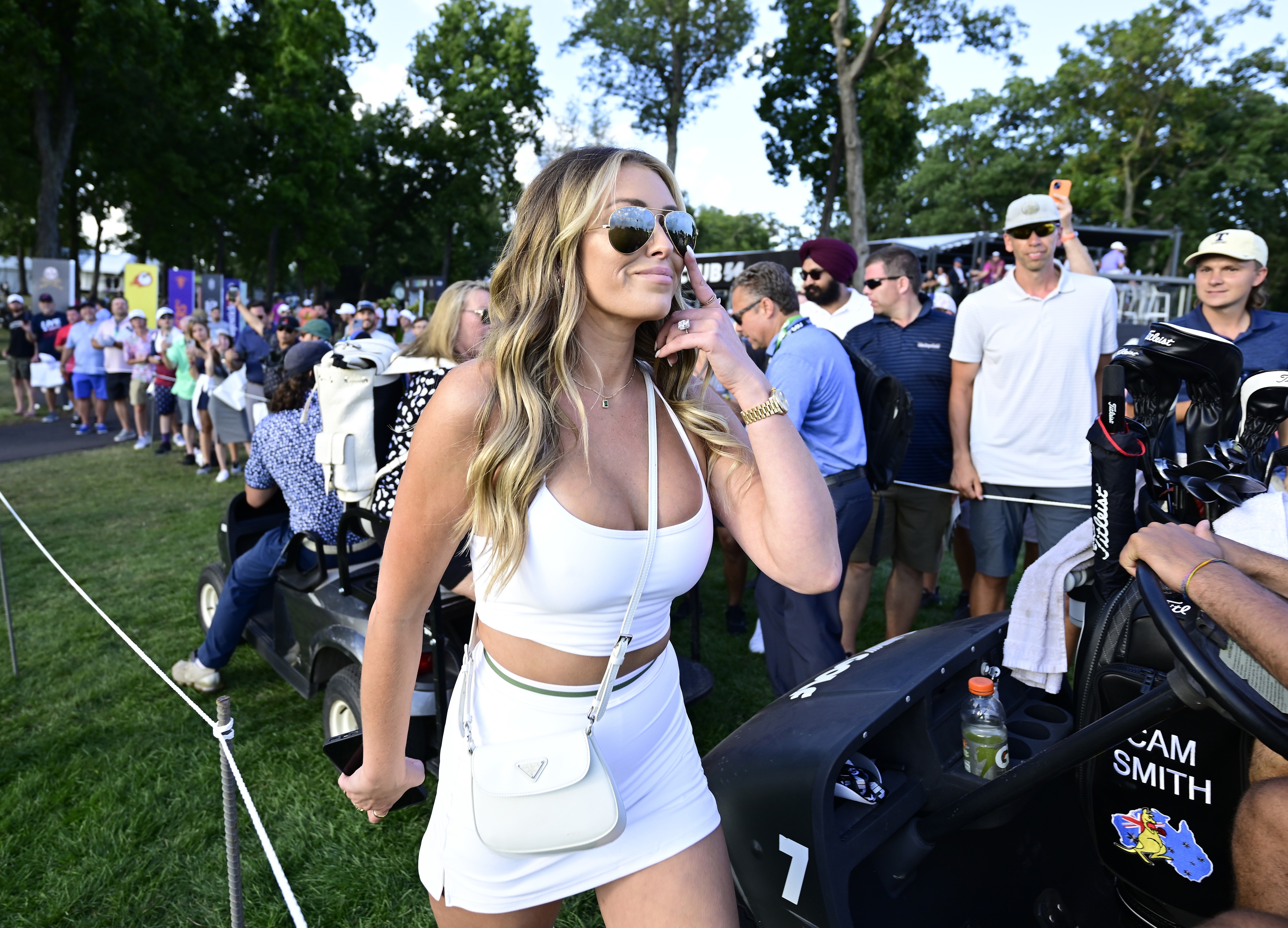 , Paulina Gretzky stuns in see-through dress as Dustin Johnson’s wife brings in the New Year in style