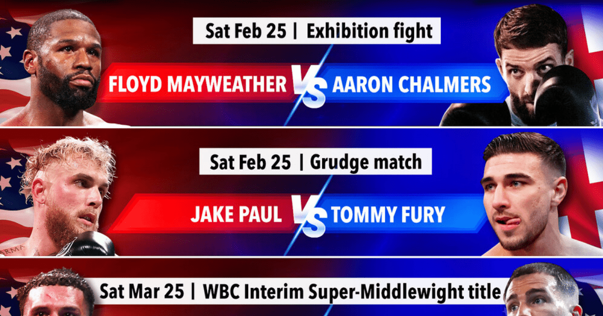 , Boxing schedule 2023: Results, upcoming fights and dates – including Jake Paul vs Tommy Fury &amp; Floyd Mayweather RETURN
