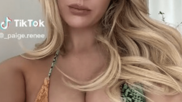 , Busty Paige Spiranac shows off cleavage in bikini in cheeky TikTok video sending fans into meltdown