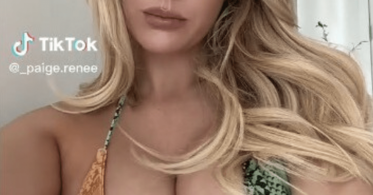 , Busty Paige Spiranac shows off cleavage in bikini in cheeky TikTok video sending fans into meltdown