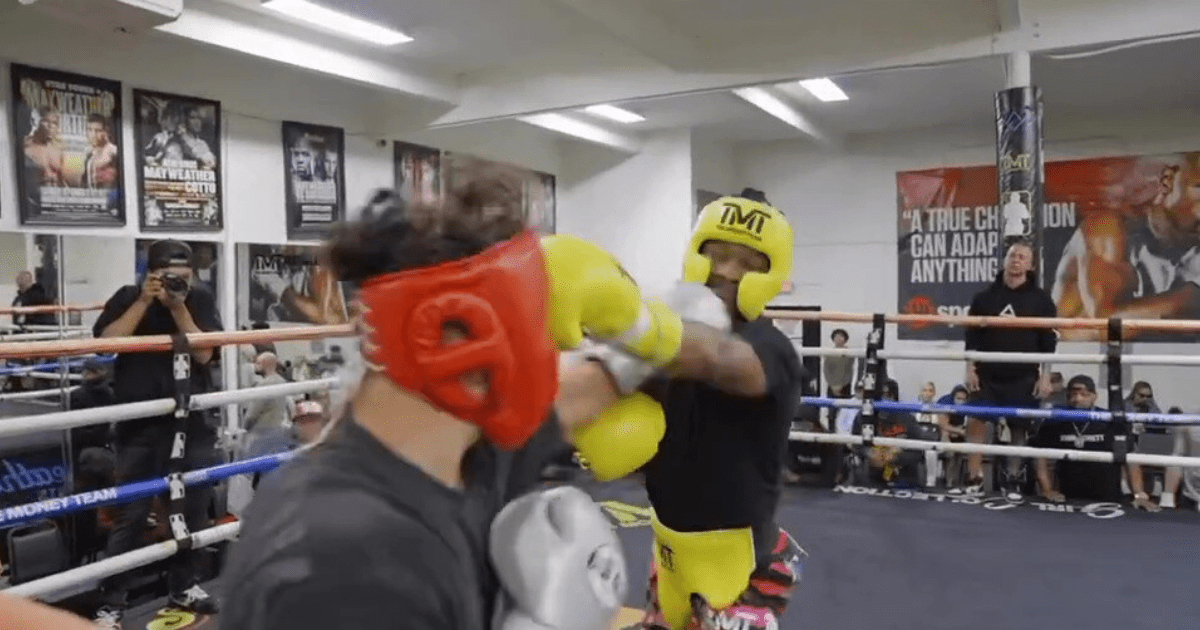 , ‘F***ing different levels’ – Man Utd icon Rio Ferdinand wowed as Floyd Mayweather toys with YouTuber Jarvis in sparring