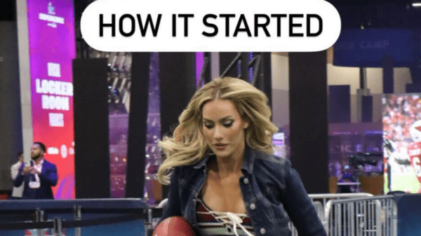 , Paige Spiranac makes X-rated comment as she shares pics of her trying out NFL drills during new job