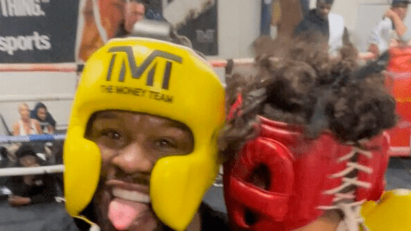 , Floyd Mayweather leaves YouTube star Jarvis with beaten up face after sparring session in boxing legend’s gym