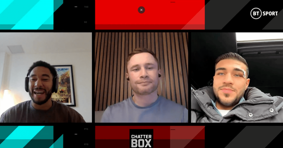, Watch Tommy Fury’s awkward exchange with Carl Frampton after retired boxing champ picked Jake Paul to beat Love Islander