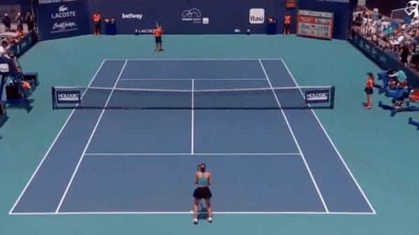 , Watch bizarre moment Netflix tennis star Paula Badosa plays with a BALL BOY after opponent goes AWOL mid-match
