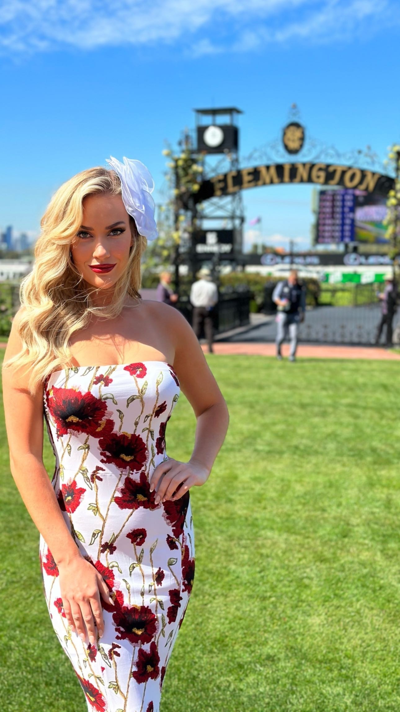 Paige Spiranac gets dressed up for glamorous day at the races after ...
