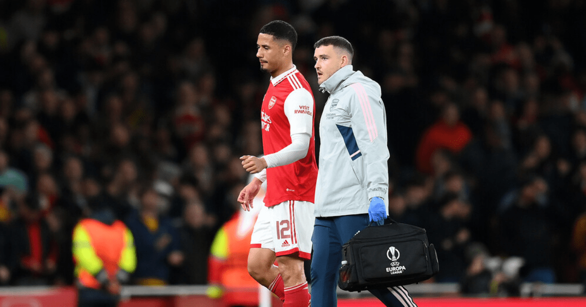 , Arsenal in huge Premier League title blow with William Saliba set to miss Liverpool clash with back injury