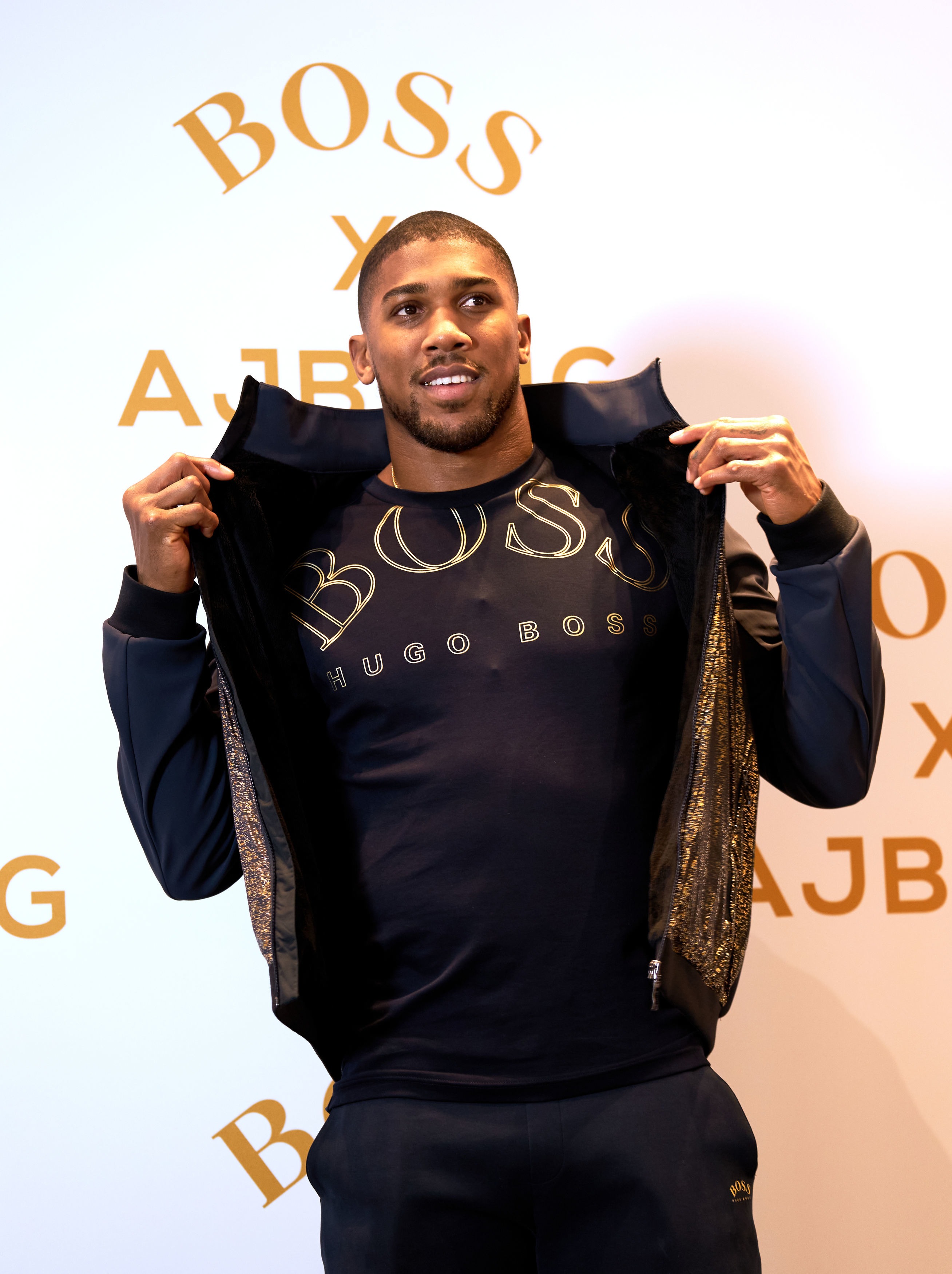 Boxer Anthony Joshua at the Hugo Boss store on Regent Street, London. PA Photo. Picture date: Wednesday September 2, 2020. Photo credit should read: John Walton/PA Wire