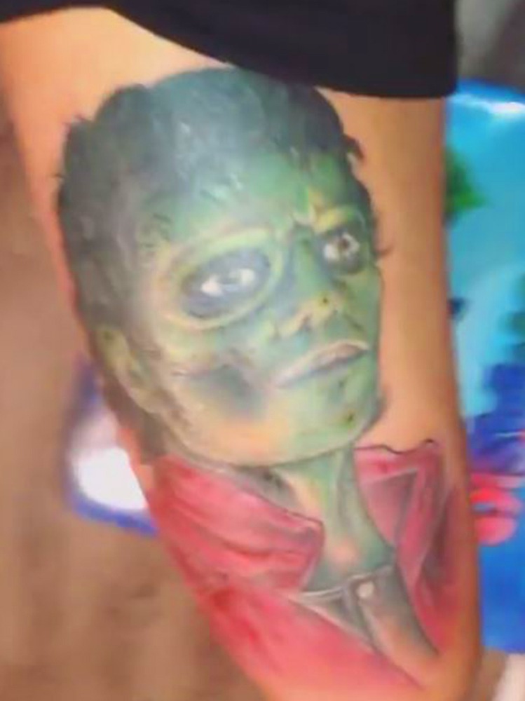 Gervonta Davis shows off his new Michael Jackson Thriller Tattoo Instagram @gervontaa