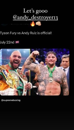 , Tyson Fury’s next fight ‘leaked’ by rival heavyweight as he appears to announce his opponent, date and venue