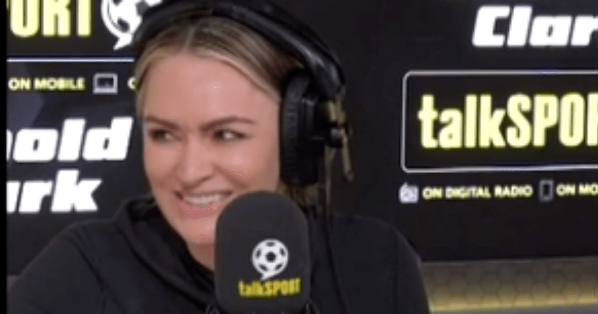, Laura Woods awkwardly laughs and says ‘let’s keep that off-air’ as Arsenal legend Ray Parlour asks her cheeky question