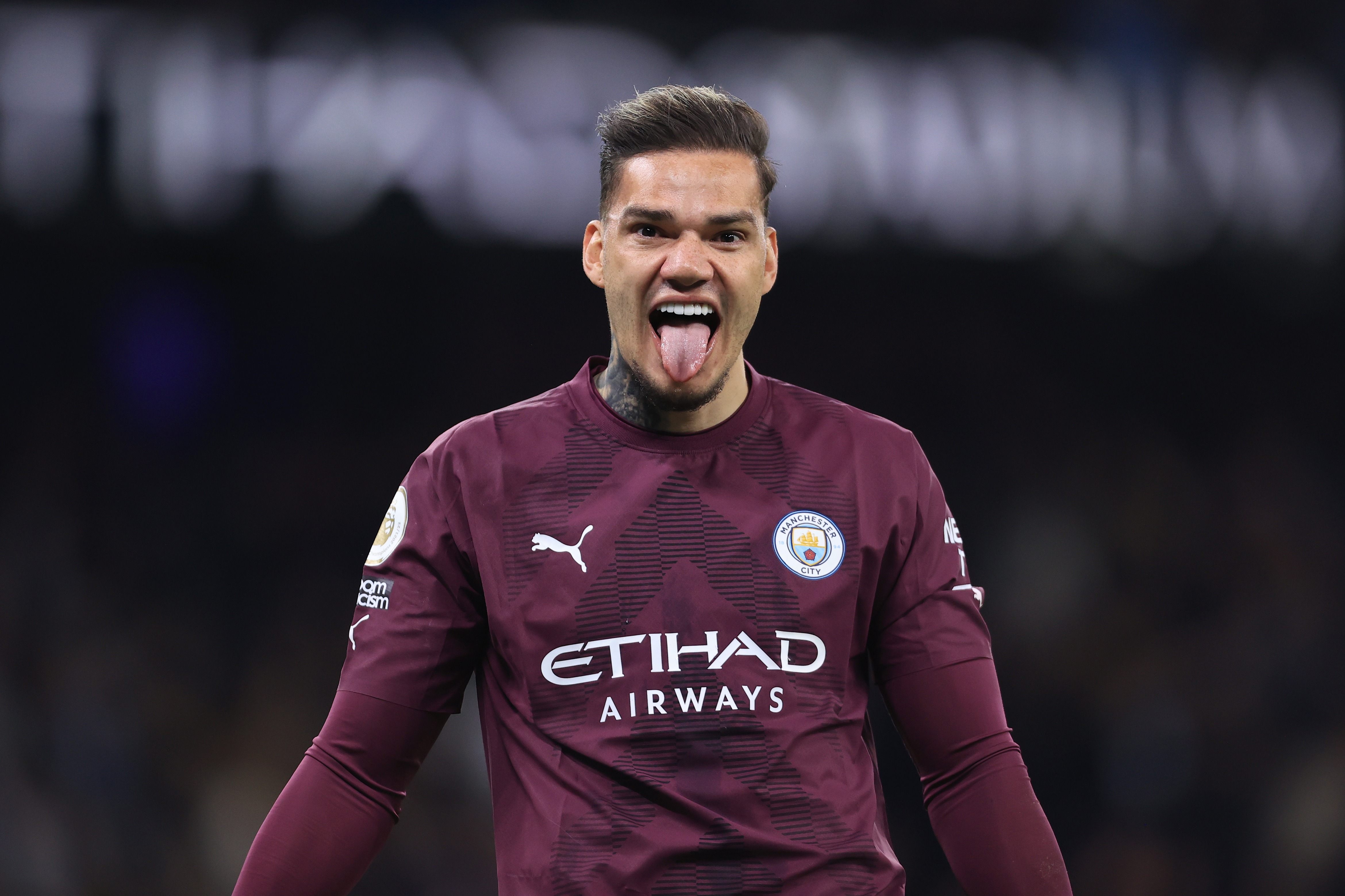 , Watch Ederson brutally mock Arsenal fans by pretending to cry after Man City tear Gunners apart