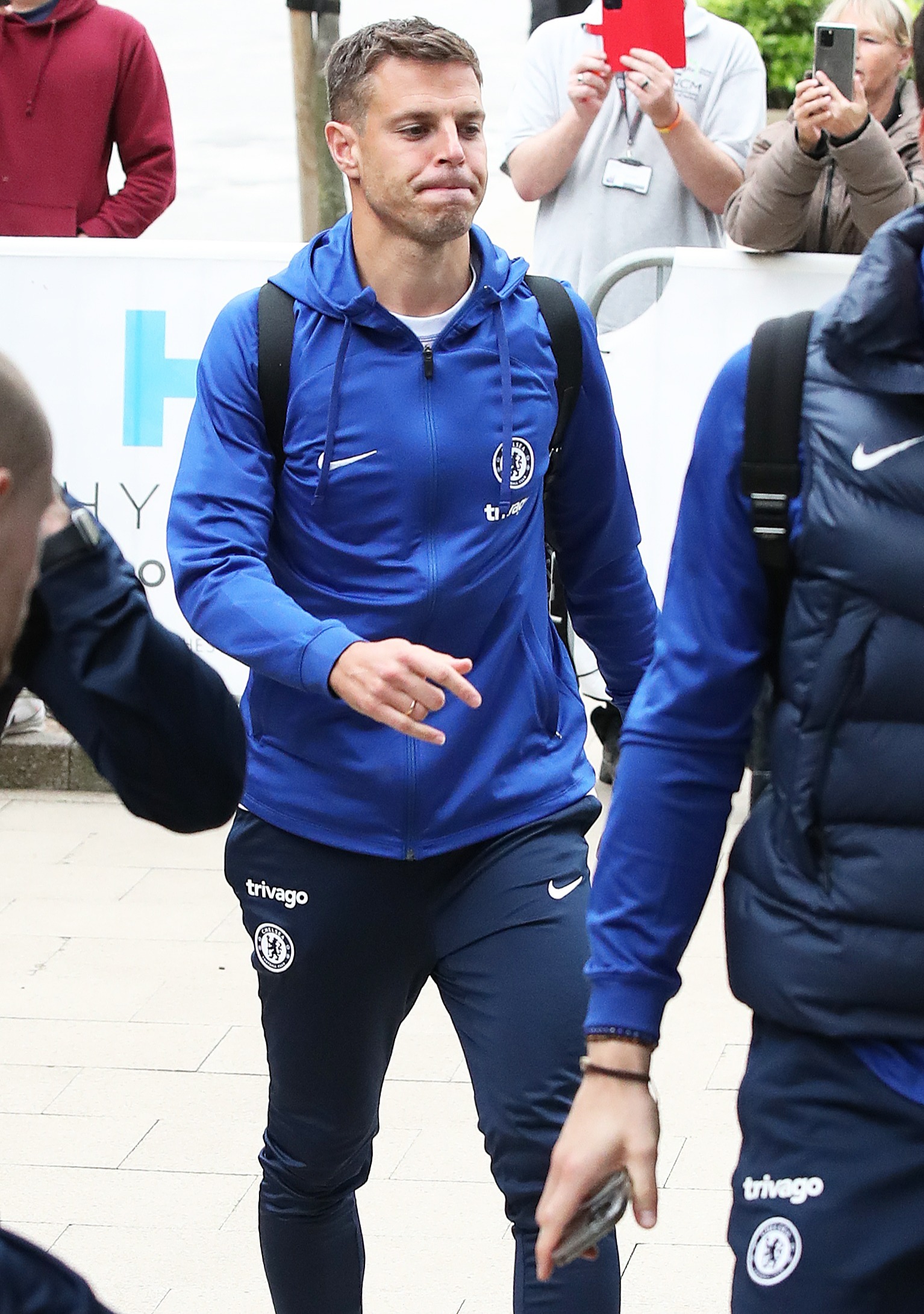 , Unknown Chelsea youngster arrives with squad to face Man Utd as stars check in at The Hyatt Hotel