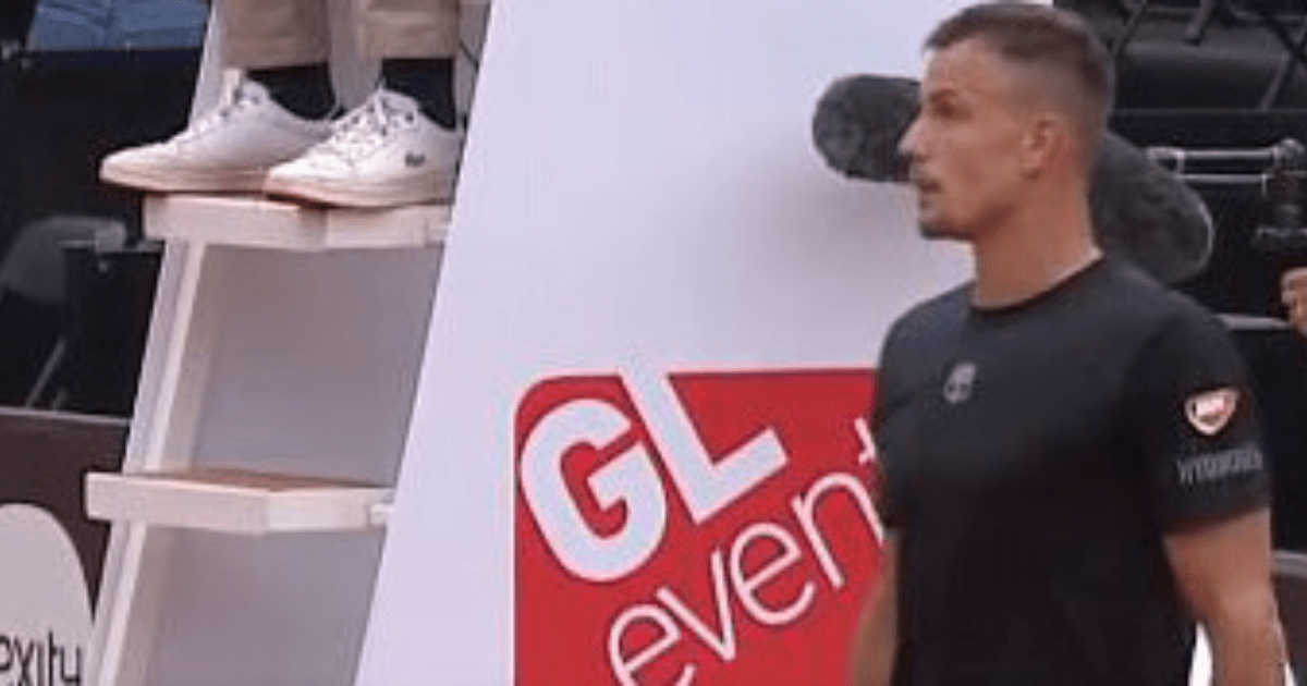 , Watch bodybuilder tennis star’s X-rated rant at rival ‘acting like a 12-year-old’ before row with umpire