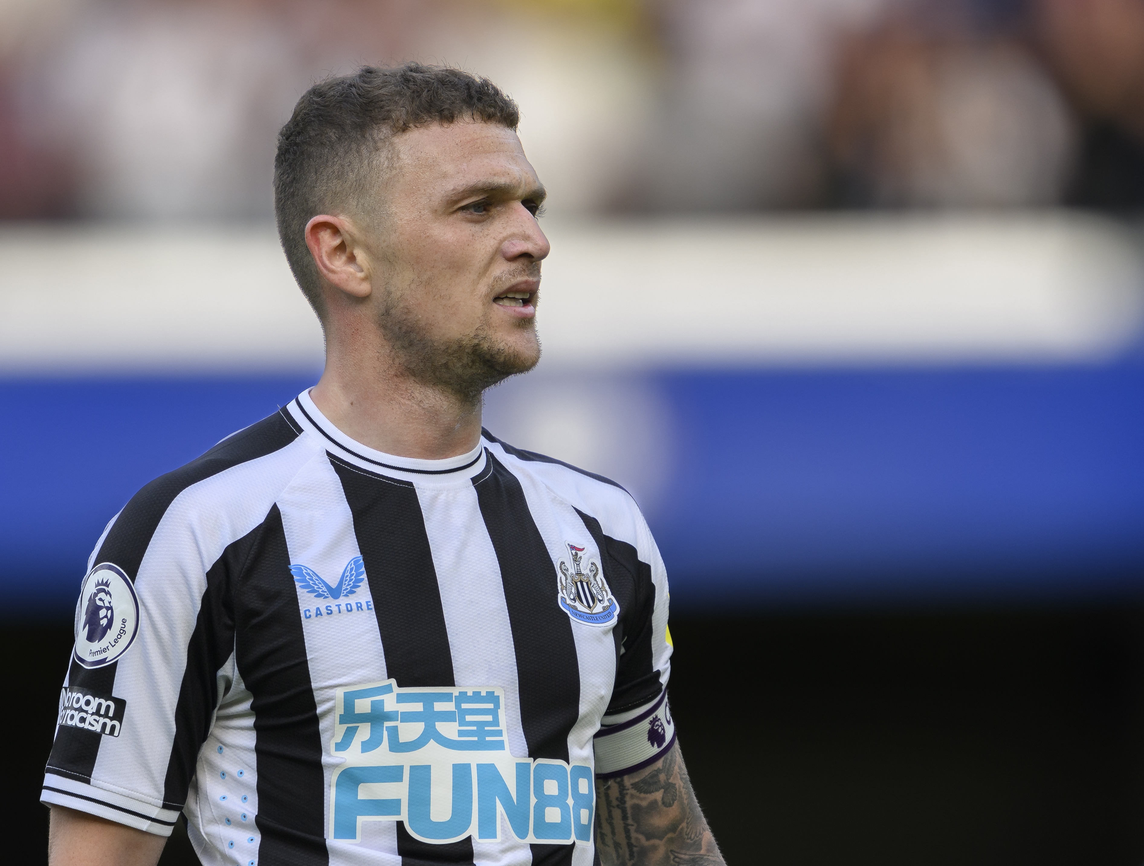 LONDON, ENGLAND - MAY 28: Newcastle United's Kieran Trippier  during the Premier League match between Chelsea FC and Newcastle United at Stamford Bridge on May 28, 2023 in London, England. (Photo by David Horton - CameraSport via Getty Images)
