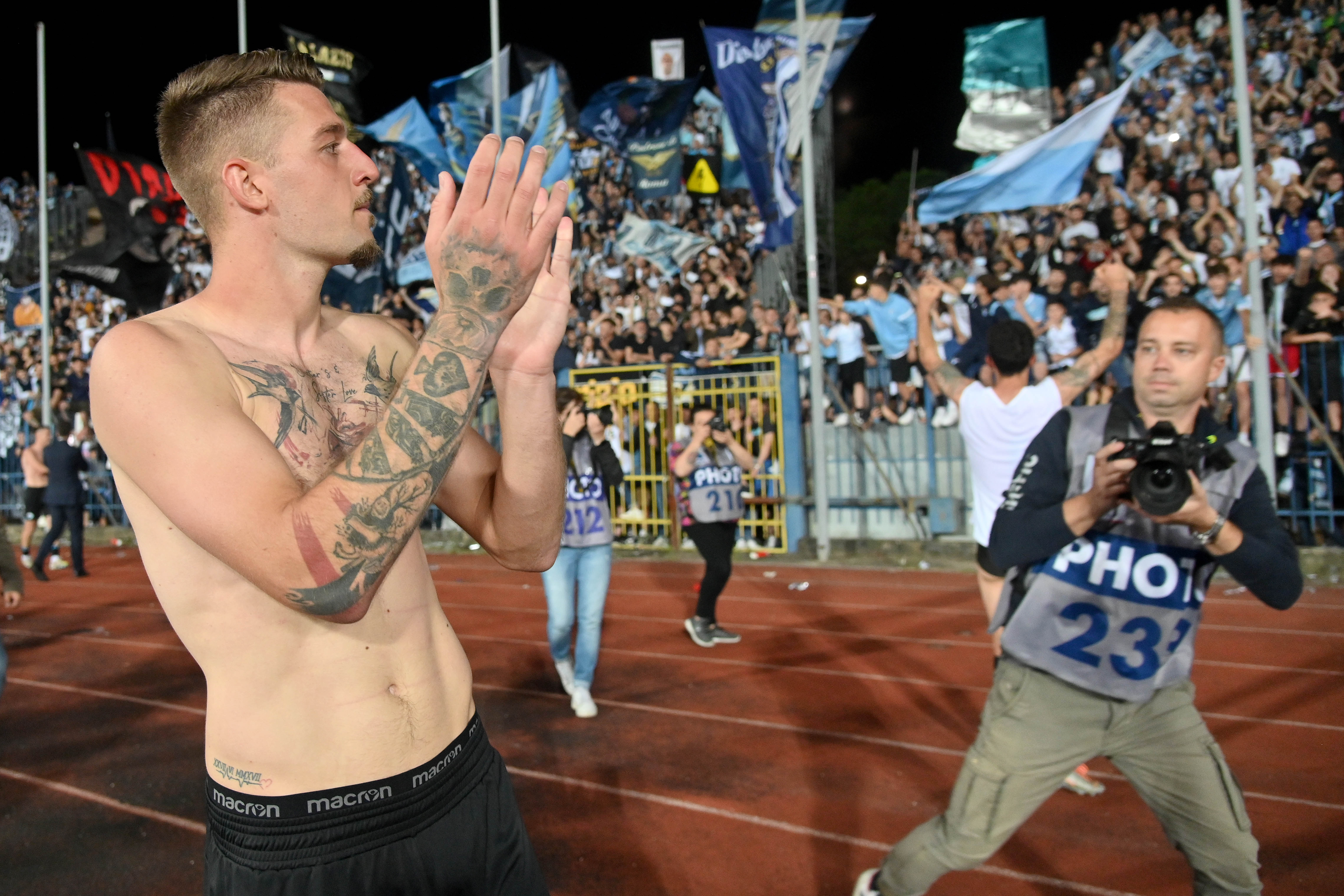 , Lazio star waves goodbye to fans as Man Utd, Arsenal and Liverpool battle for bargain summer transfer