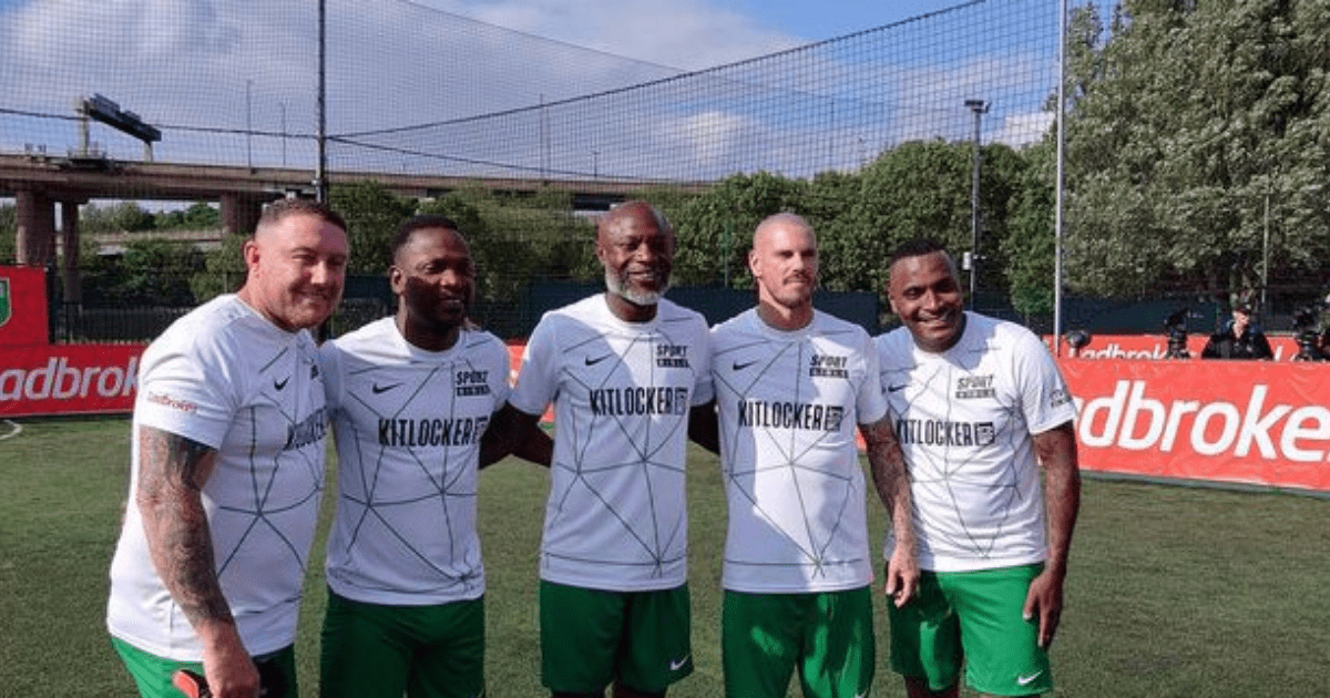 , Premier League legends look unrecognisable as they reunite for 5-a-side team – but one sin binned for ‘HEADBUTTING REF’