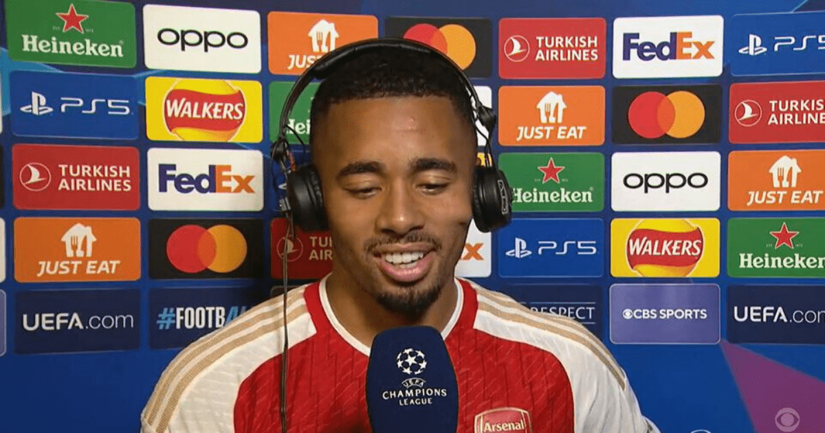 , Awkward Moment CBS Sports Abruptly Cut Gabriel Jesus Interview Short After Arsenal Win