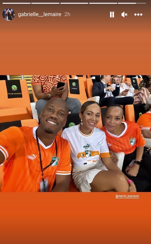 , Didier Drogba&#8217;s Girlfriend Steals the Show at Afcon Final