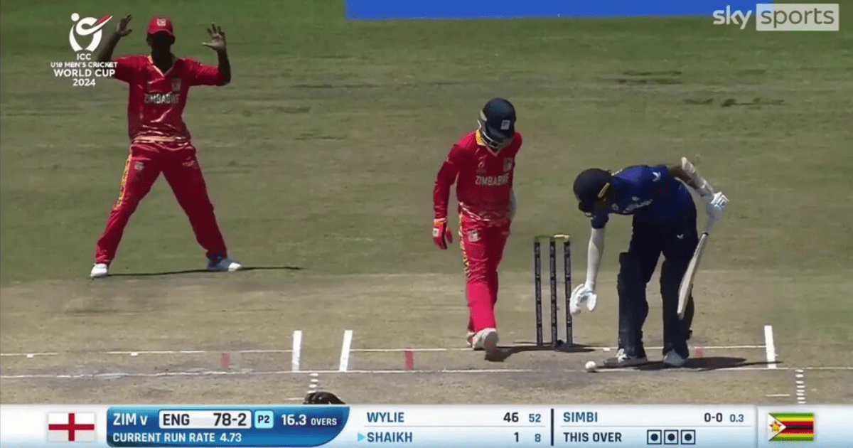 , England U19 Cricketer Given Out for Rare Dismissal in World Cup Match